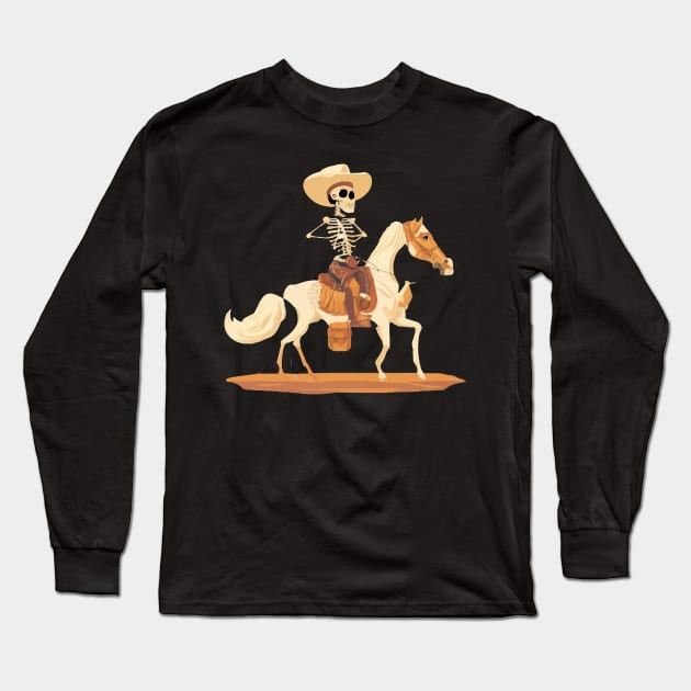 Skeleton cowboy Long Sleeve T-Shirt by Moulezitouna